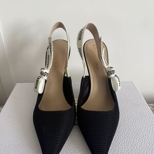 Dior J'Adior Black Slingback Heels